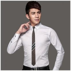 Double Striped Business / Casual Slim Necktie - 5.5cm - Image 2