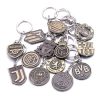 Bronzed Metal Football Team Badge Keychain