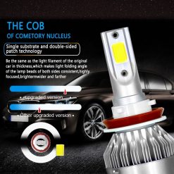 C6 LED Headlight Bulb - 6000K Cool White (Pack of 2) - Image 3