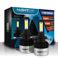 NIGHTEYE LED Headlight Bulb – 6500K Cool White (Pack of 2)
