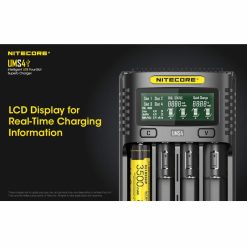 Nitecore UM4 USB Universal 4-Port Smart Charger for Li-Ion/Ni-MH/Ni-Cd/IMR 26650 22650 21700 20700 18650 18490 18350 17670 17500 17335 16340 RCR123 14500 10440 AA AAA AAAA - Image 4