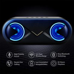 S6 HiFi Super Bass Bluetooth 5.0 Speaker with TF, AUX & USB Inputs - Image 3
