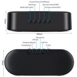S6 HiFi Super Bass Bluetooth 5.0 Speaker with TF, AUX & USB Inputs - Image 9