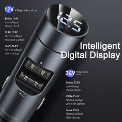Baseus Wireless In-Car Bluetooth 5.0 FM Transmitter Energy Column - Image 7