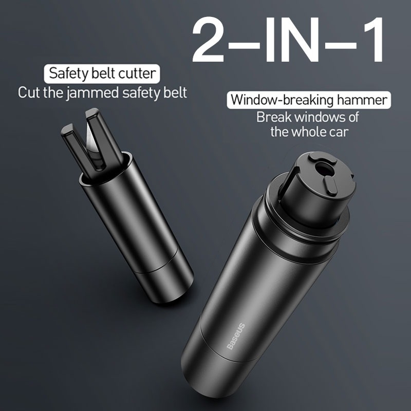 Baseus Vehicle Life Saving Emergency Tool - Seatbelt Cutter / Window Breaker - Image 3
