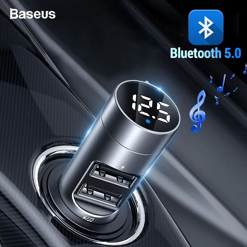 Baseus Wireless In-Car Bluetooth 5.0 FM Transmitter Energy Column - Image 4