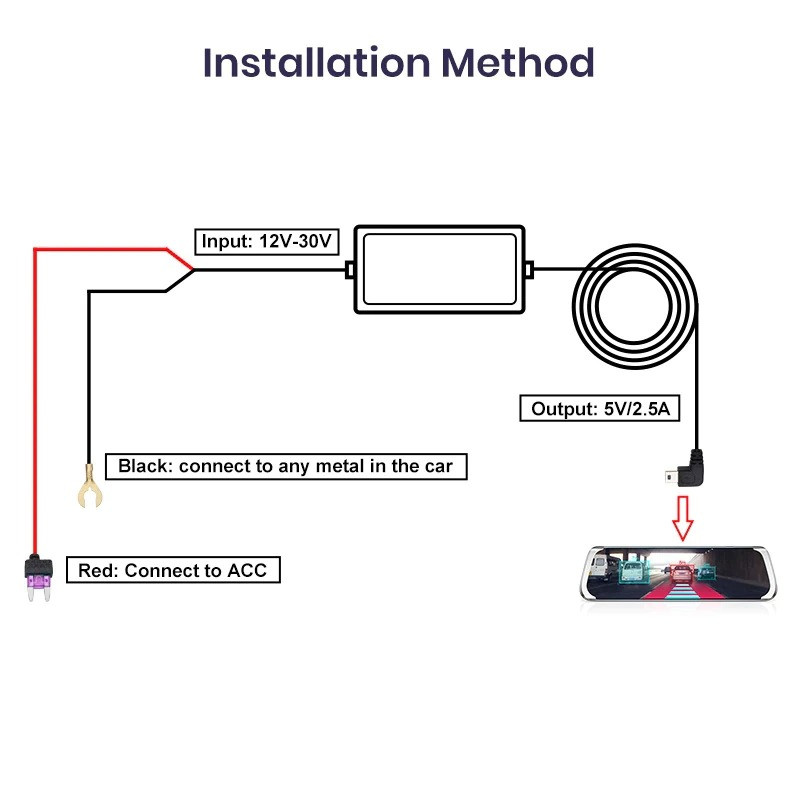 24HR Car DVR Dash Cam Parking Monitor Line - Image 4