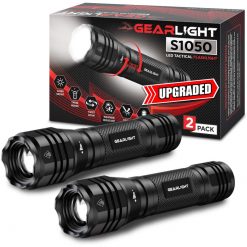 GearLight S1050 Tactical LED Flashlight - 2 Pack