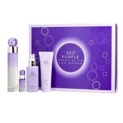 Perry Ellis 360 Purple for Women 4PC EDT Set