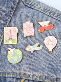 6pc To Travel Is To Live Pin Set