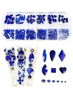 12 Grid Rhinestone Set - Blue