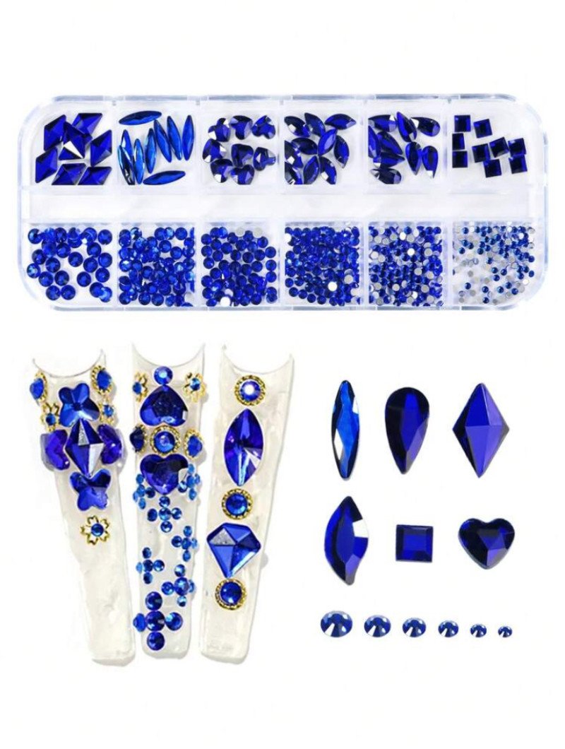 12 Grid Rhinestone Set - Blue
