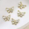 5 Piece Gold Butterfly Nail Gem