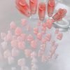 Heart Shape Nail Decoration - Orange
