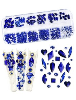 12 Grid Rhinestone Set - Blue - Image 4