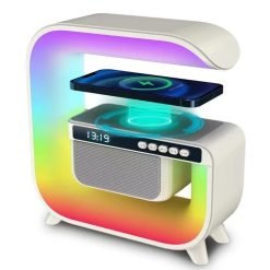 G3 Multifunction Bedside Lamp, Alarm Clock, 15W Wireless Charger & Bluetooth Speaker