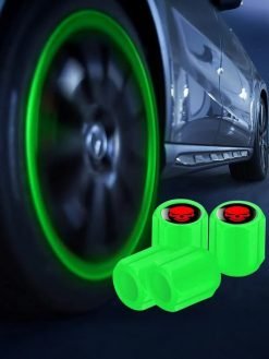 Luminous Tyre Valve Stem Caps - 4pcs