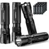 WDTPro C1200 Tactical LED Flashlight - 4 Pack