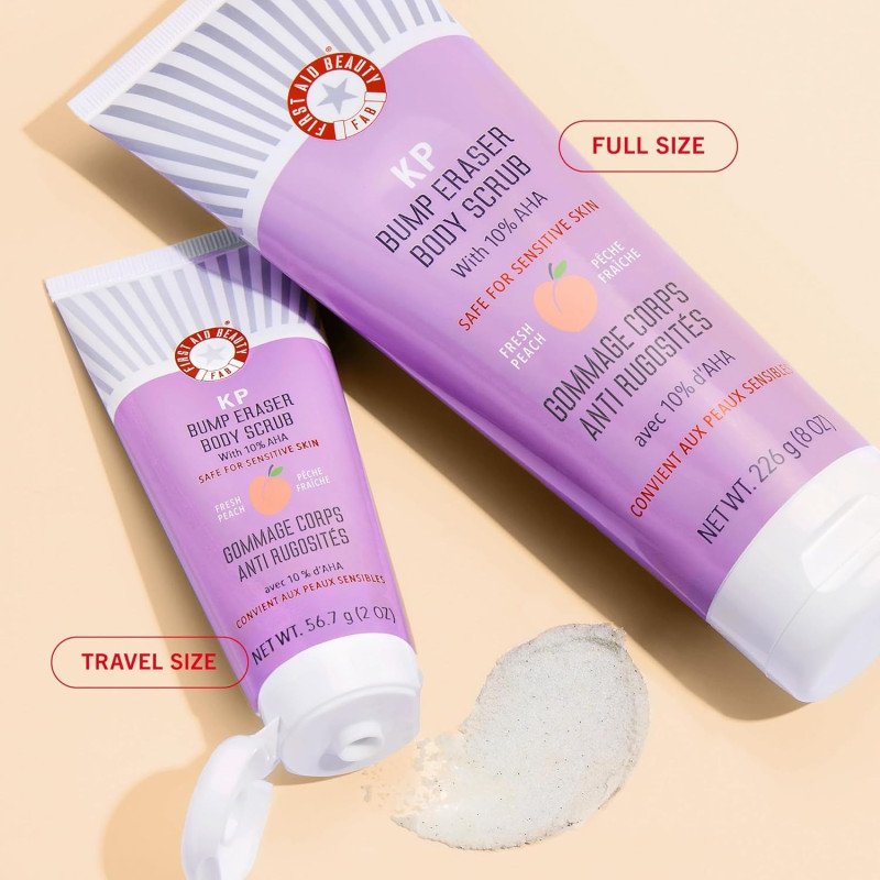 First Aid Beauty KP Bump Eraser Body Scrub with 10% AHA – Fresh Peach - Image 8