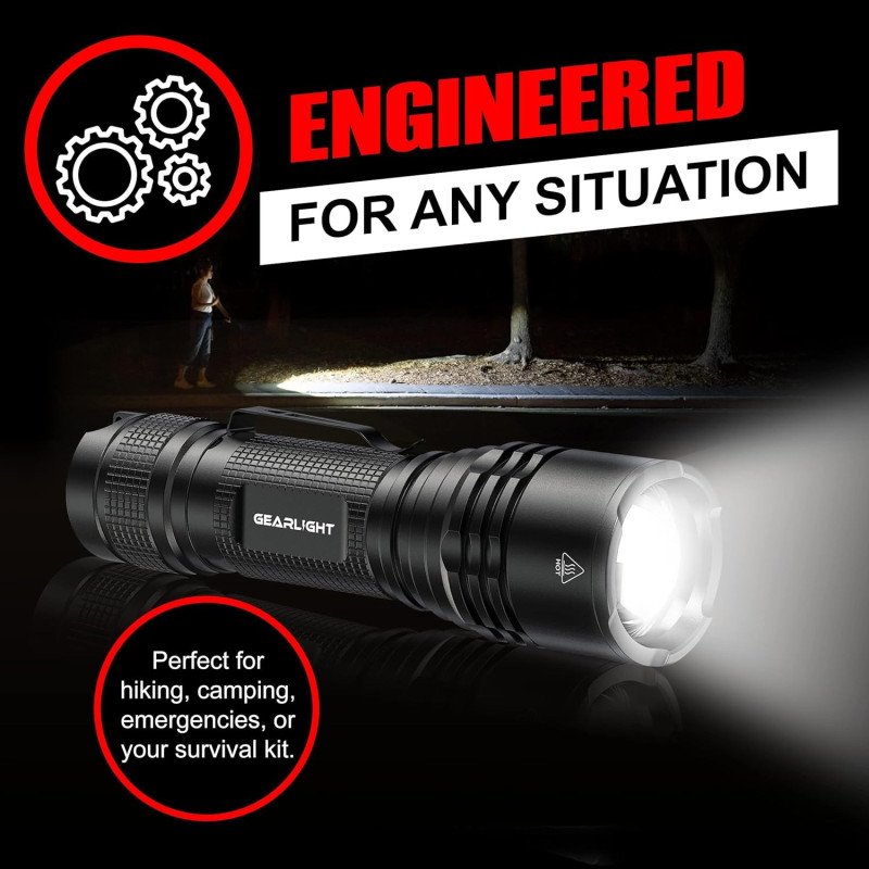 GearLight TAC LED Flashlight - 2 Pack - Image 9