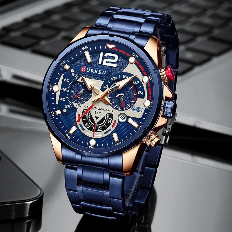 Curren 8395 Stainless Steel Men's Quartz Watch - Image 4