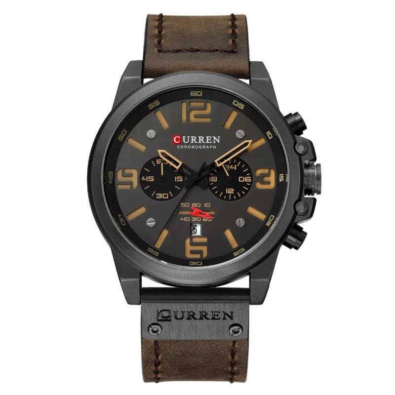 Curren 8314 Leather Band Men's Quartz Watch - Image 6
