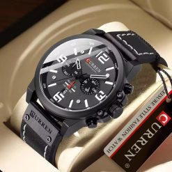 Curren 8314 Leather Band Men's Quartz Watch - Image 2
