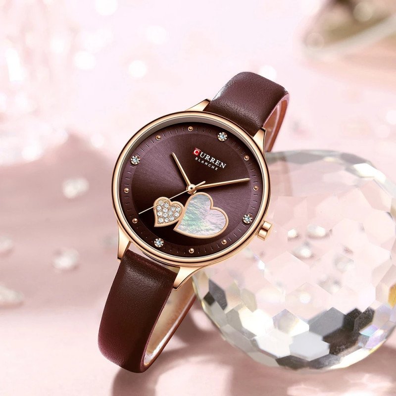 Curren Blache 9077 Leather Band Women's Quartz Watch - Image 5