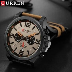 Curren 8314 Leather Band Men's Quartz Watch - Image 4