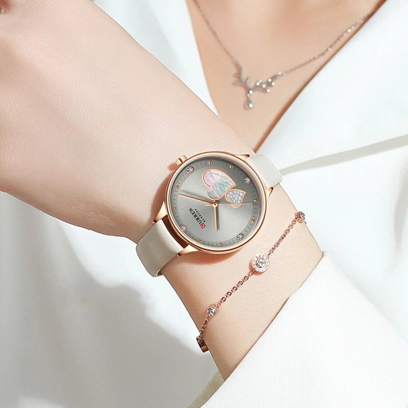 Curren Blache 9077 Leather Band Women's Quartz Watch - Image 3