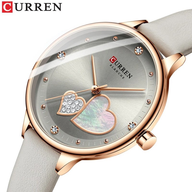Curren Blache 9077 Leather Band Women's Quartz Watch - Image 2