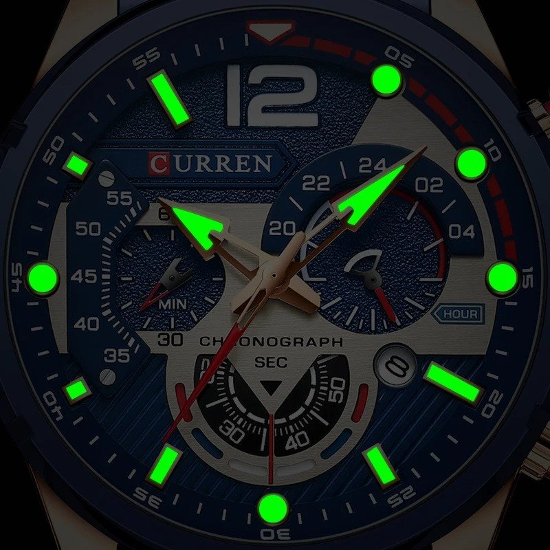 Curren 8395 Stainless Steel Men's Quartz Watch - Image 3