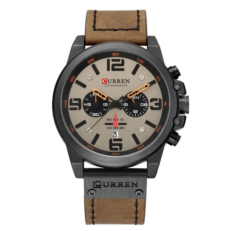 Curren 8314 Leather Band Men's Quartz Watch - Image 9