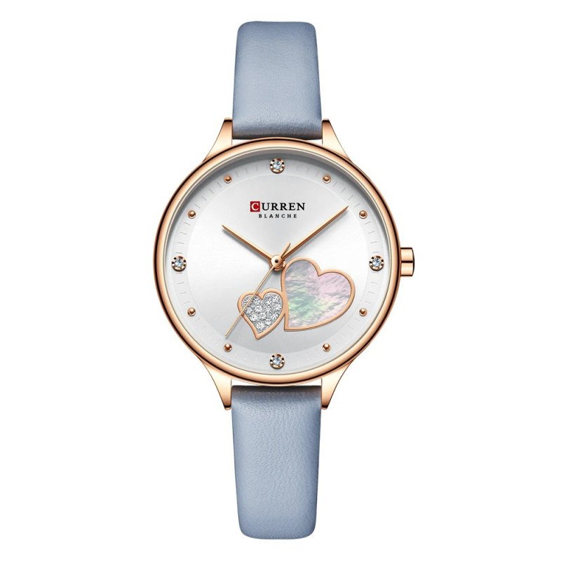 Curren Blache 9077 Leather Band Women's Quartz Watch - Image 9