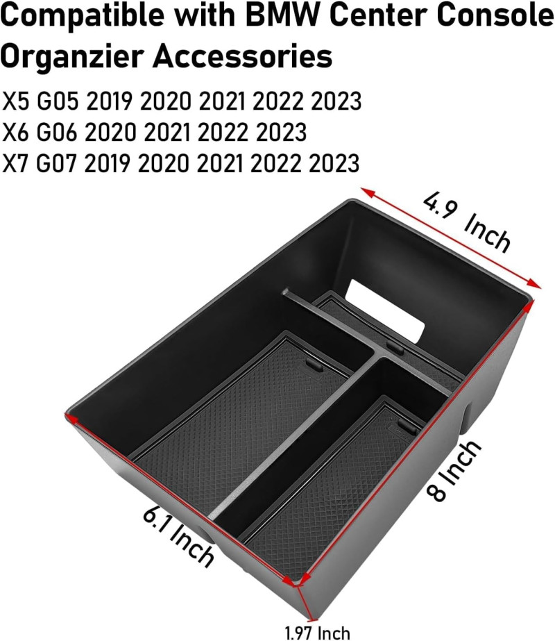 BMW X5 G05/ X6 G06/ X7 G07 Center Console Organizer - Image 3