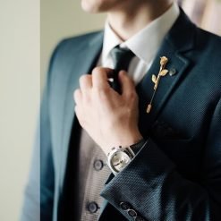 Gold Rose Lapel Pin / Brooch - Image 2