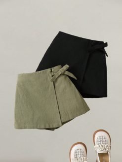 Girls 2 Piece Skirt-Pants Set
