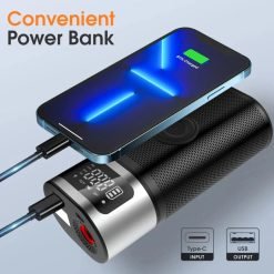 6000mAh Cordless Digital Tyre Inflator & Power Bank – Portable Air Compressor for Car, Bike & Motorcycle (150 PSI) - Image 7