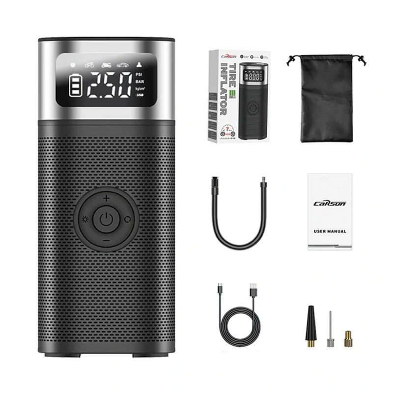 6000mAh Cordless Digital Tyre Inflator & Power Bank – Portable Air Compressor for Car, Bike & Motorcycle (150 PSI) - Image 2