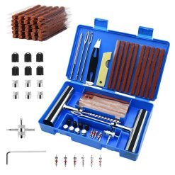 57-Piece Tubeless Tire Repair Kit – Heavy Duty Emergency Puncture Repair Set