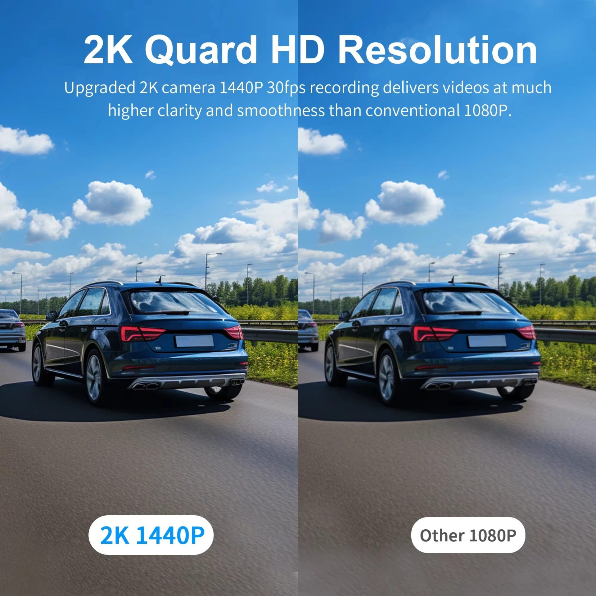 2K WiFi Mini Dash Cam with 24hr Parking Monitor & Hardwire Power Kit - Image 6