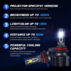 T6 Premium Automotive LED Headlights 6000K - Precision Beam | High Performance Cooling - Image 2