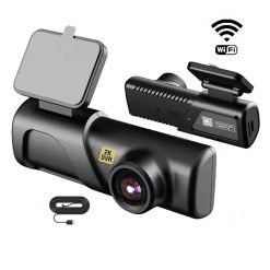 2K WiFi Mini Dash Cam with 24hr Parking Monitor & Hardwire Power Kit
