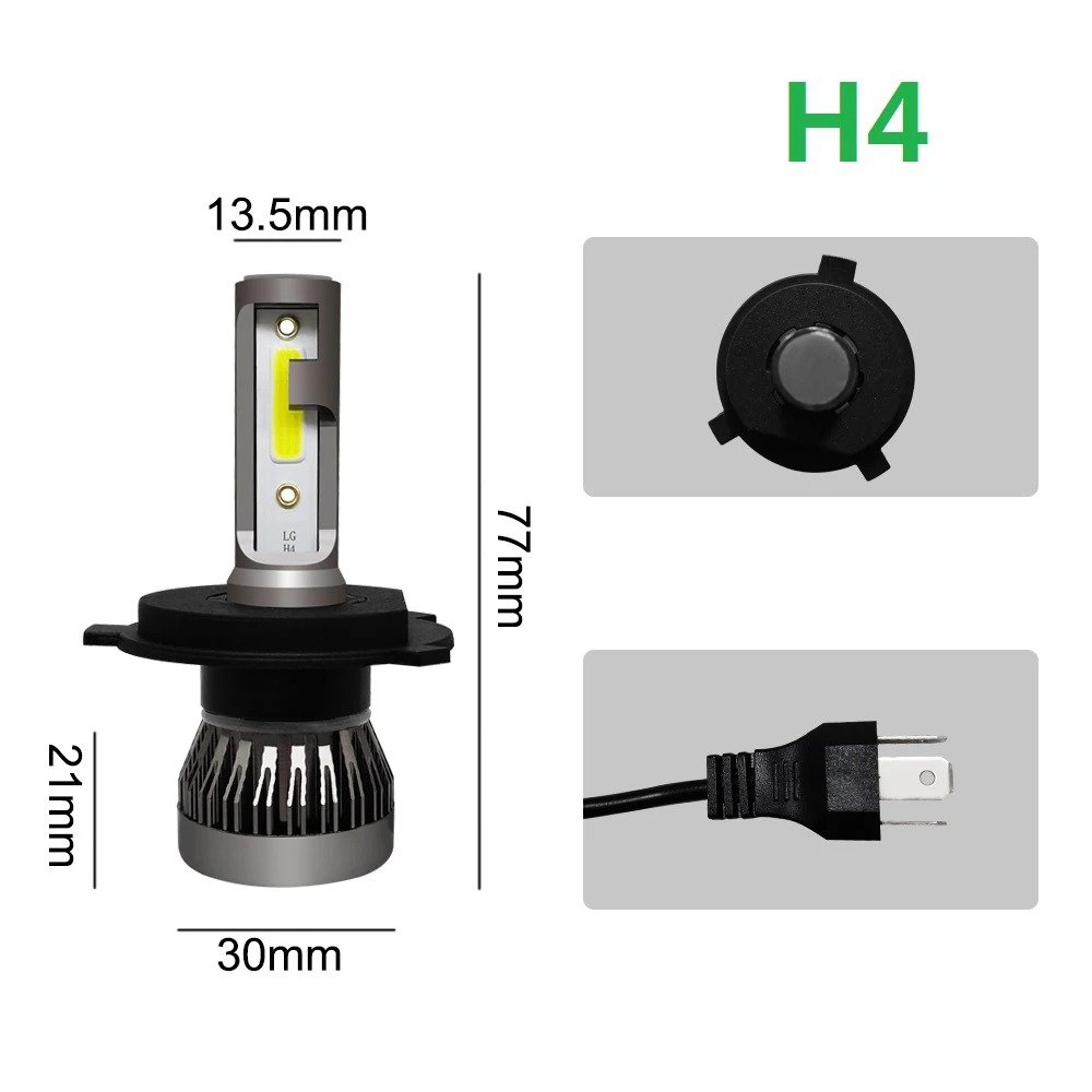Mini LED Headlight Bulbs 6000K White – Plug & Play High Brightness Conversion Kit - Image 7