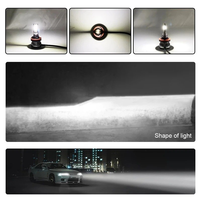 Mini LED Headlight Bulbs 6000K White – Plug & Play High Brightness Conversion Kit - Image 5